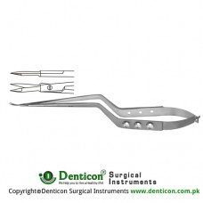 Micro Scissor Straight - Bayonet Shaped Stainless Steel, 18.5 cm - 7 1/4" 